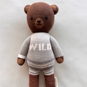 Cuddle + Kind Oliver the Bear 13” Handmade Knitted "Wild" Sweater Stuffed Plush